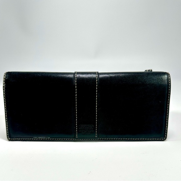 Coach Hampton Leather Tri-fold Wallet in Black - Picture 3 of 7